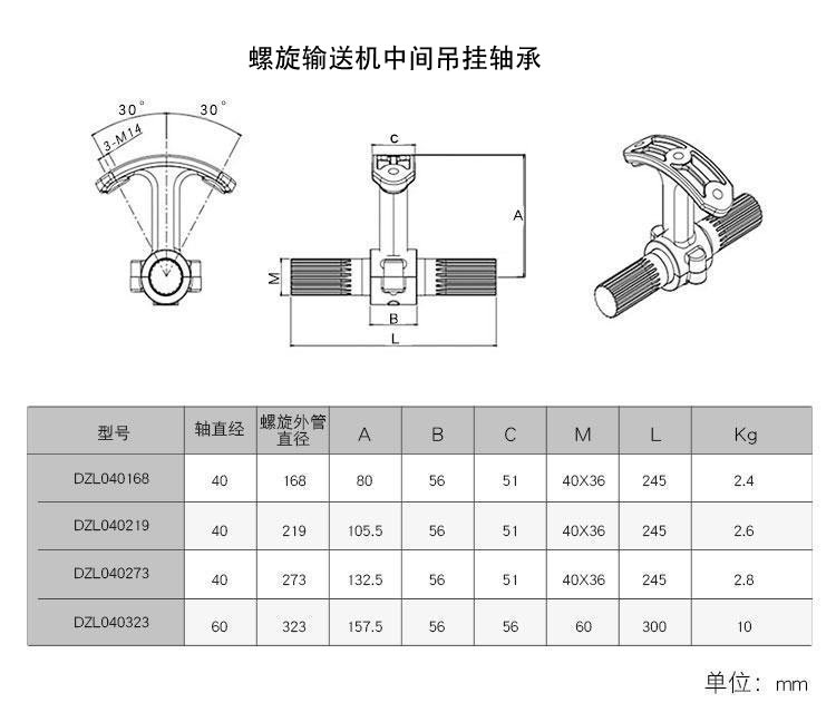 螺旋輸送機(jī)吊軸承